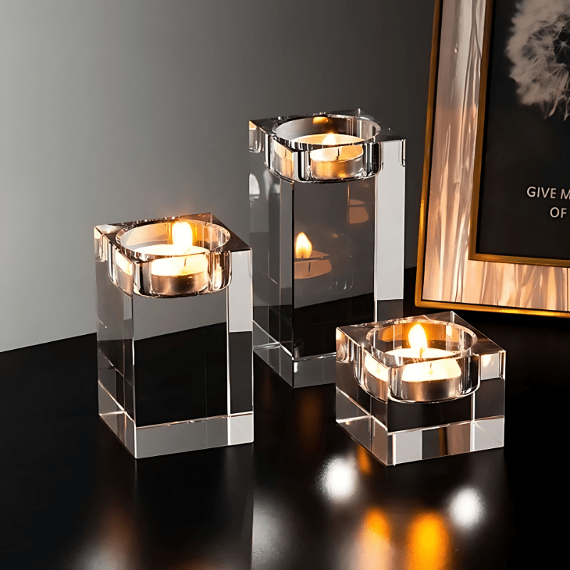 CRYSTAL CANDLE HOLDERS - techynook