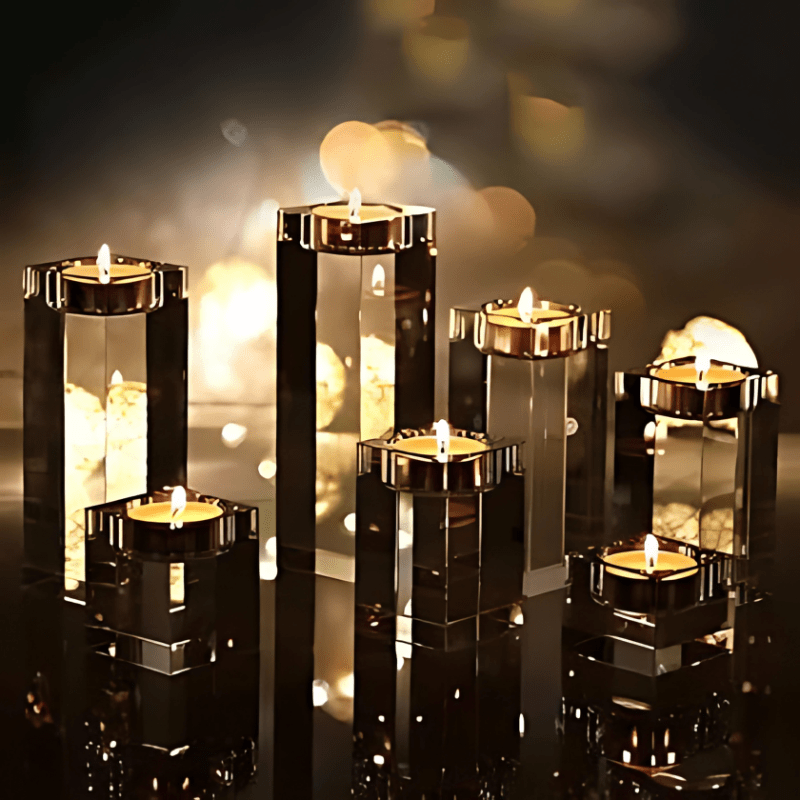 CRYSTAL CANDLE HOLDERS - techynook