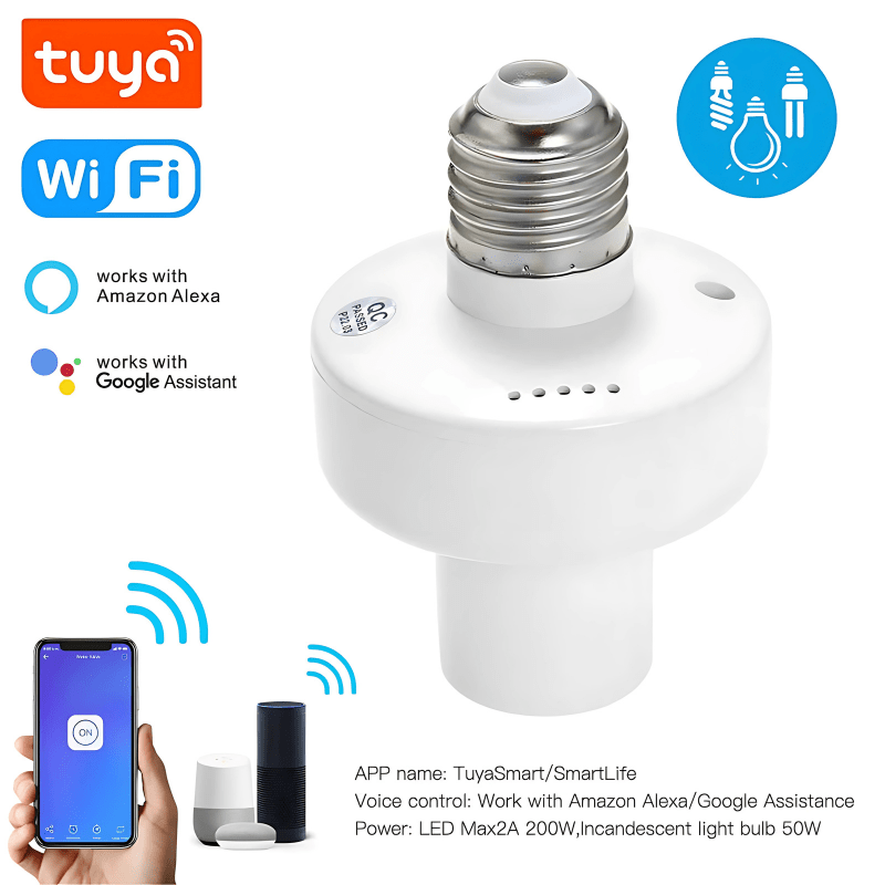 SMART LIGHT SOCKET E27 BULB ADAPTER - techynook